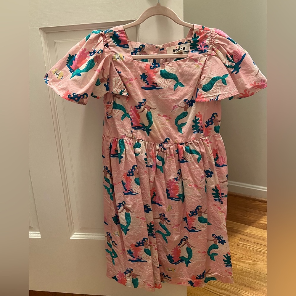 Mini Boden Pink Mermaid Print Dress